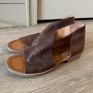 Free People Chocolate Leather Loafers